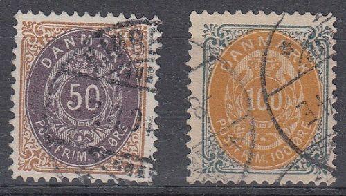 Denmark Scott 51-52 Used (Catalog Value $59.00)