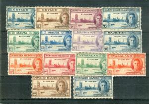 7 Different 1946 MNH Peace Sets.