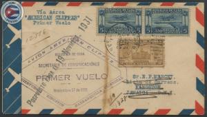 Cuba 1931 First Flight Cover Cienfuegos - Kingston | Edifil E80 | CU8089