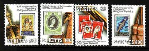 St Kitts-Sc#360-3-unused NH set-Stamp on Stamp-