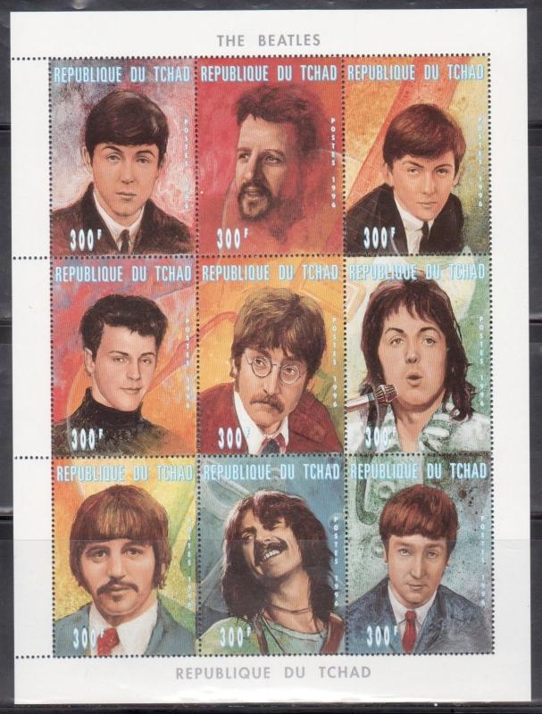 Chad 721-724K The Beatles Rock Band Mint NH