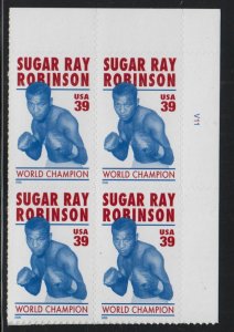 2006 Sugar Ray Robinson boxer 39c Sc 4020 mint plate block of 4 position UR 