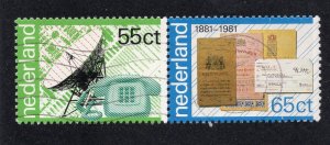 Netherlands 1981 55c & 65c Centenaries, Scott 610-611 used se-tenant