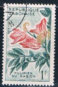 Gabon 155 Used Tulip tree ul 1961 (G0293)+