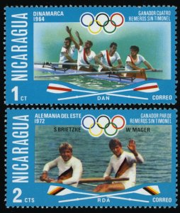 NICARAGUA Sc 1022-23 MNH - 1976 - Olympic Rowing & Sculling Winners