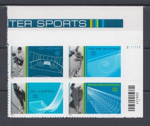 (F) USA #3552-55 Winter Olympic Sports  Block of 4 MNH