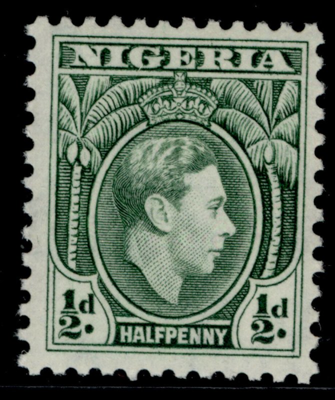 NIGERIA GVI SG49a, ½d green, NH MINT. PERF 11½