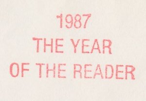 Official Business meter cover USA 1987 The Year Of The Reader 