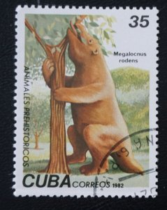 CUBA Sc# 2546 PREHISTORIC ANIMALS dinosaurs 35c  1982  used cto