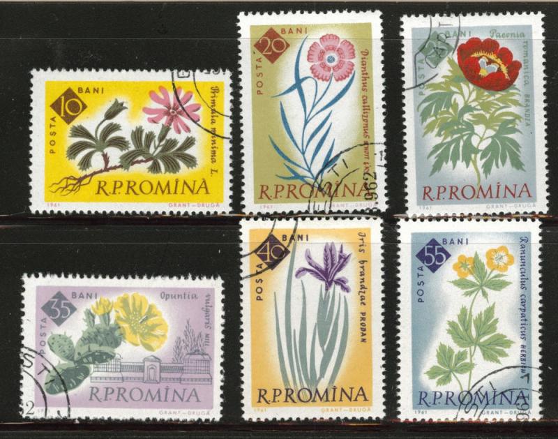 Romania Scott 1459-1464 Used CTO short flower set