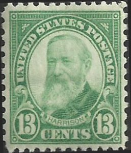 # 694 Mint Hinged Yellow Green Benjamin Harrison