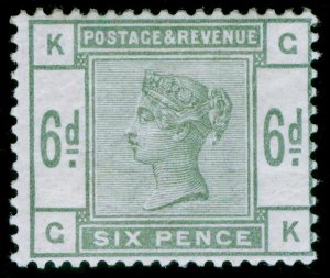 GB QV SG194, 6d dull green, M MINT. Cat £625. GK