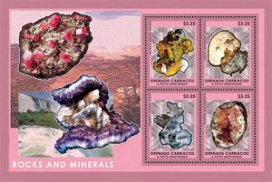 Grenadines 2014 - Rocks And Minerals - Sheet of 4 Stamps - Scott #2884 - MNH