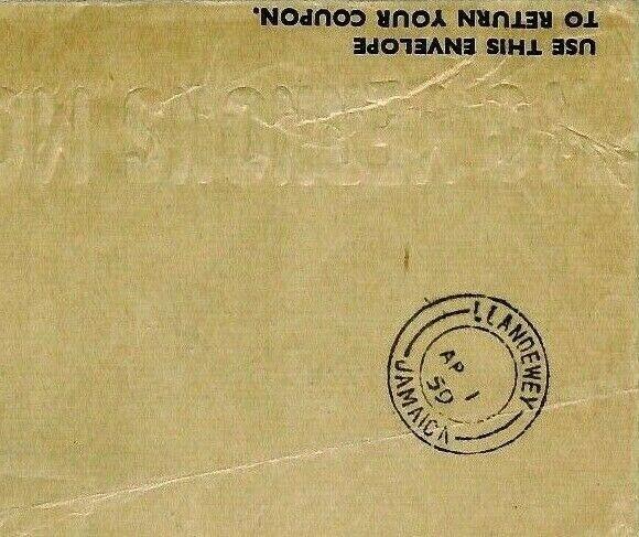 Jamaica Cover Superb *Llandewey* Air Mail Liverpool {samwells-covers} 1959 CS19