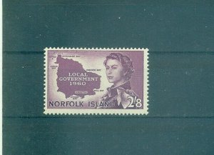 Norfolk Is. - Sc# 42.  1960 Introduction of Local Government. MNH $19.00.