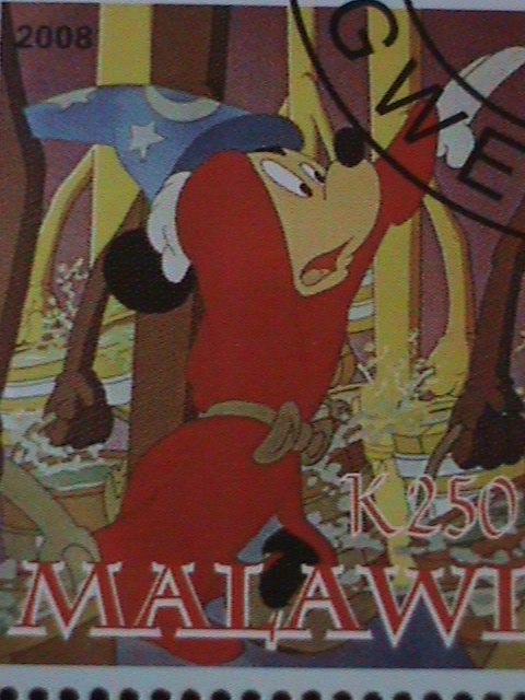 ​MALAWI-2008-PROMOTE MICKY MOUSE 80TH ANNIV-CTO-SHEET-EST.$12-VF LAST ONE