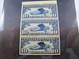 U.S. STAMPS FOR COLLECTORS - SCOTT #C10a - BOOKLET PANE   MLH    (kbc10)  