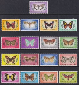 Norfolk Island 201-217 Butterflies MNH VF