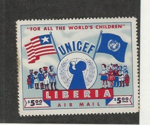 Liberia, Postage Stamp, #C77 Mint Hinged, Stain Glazed Gum, 1954 Flag