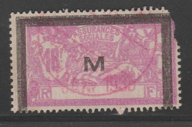 France and Colonies revenue Fiscal stamp 11-9-20 as seen corner perf