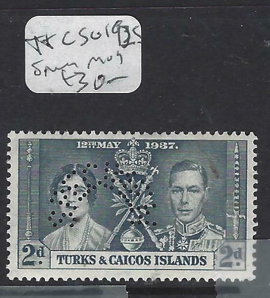 TURKS AND CAICOS   (P3103B)  KGVI CORONATION 2D  SG 192S  SPECIMEN  MOG