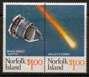 NORFOLK ISLAND SG383a 1986 HALLEY'S COMET MNH