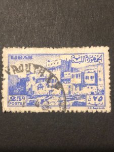 Liban blue Libyan, stamp mix good perf. Nice colour used stamp hs:1