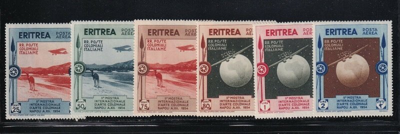 Eritrea Scott # C1 - C6 set VF OG lightly hinged nice color scv $ 33 ! see pic !