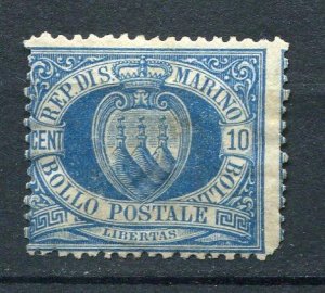 San Marino 1877 Sc 7 10c ultra MH Cv $350 SM 1179