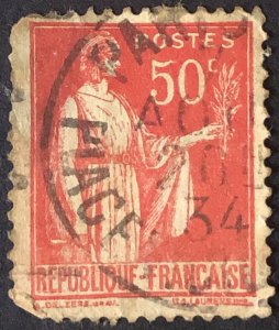 50c orange Francaise republique , stamp used in good condition n1