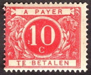 1916, Belgium 10c, Postage due, MH, Sc J13