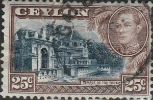 Ceylon,#284  Used From 1938-52