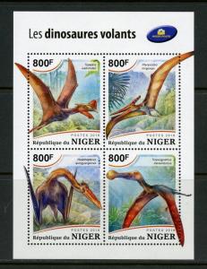 NIGER 2018  FLYING DINOSAURS SHEET MINT NH