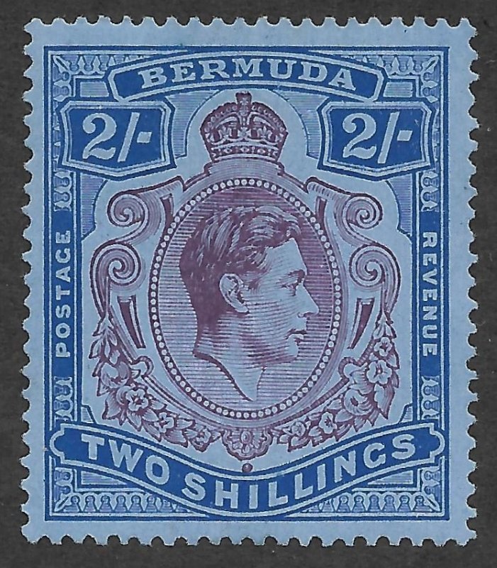 Doyle's_Stamps: MH 1950 VF-XF Bermuda KGVI 2 Shillings Scott  #123a*