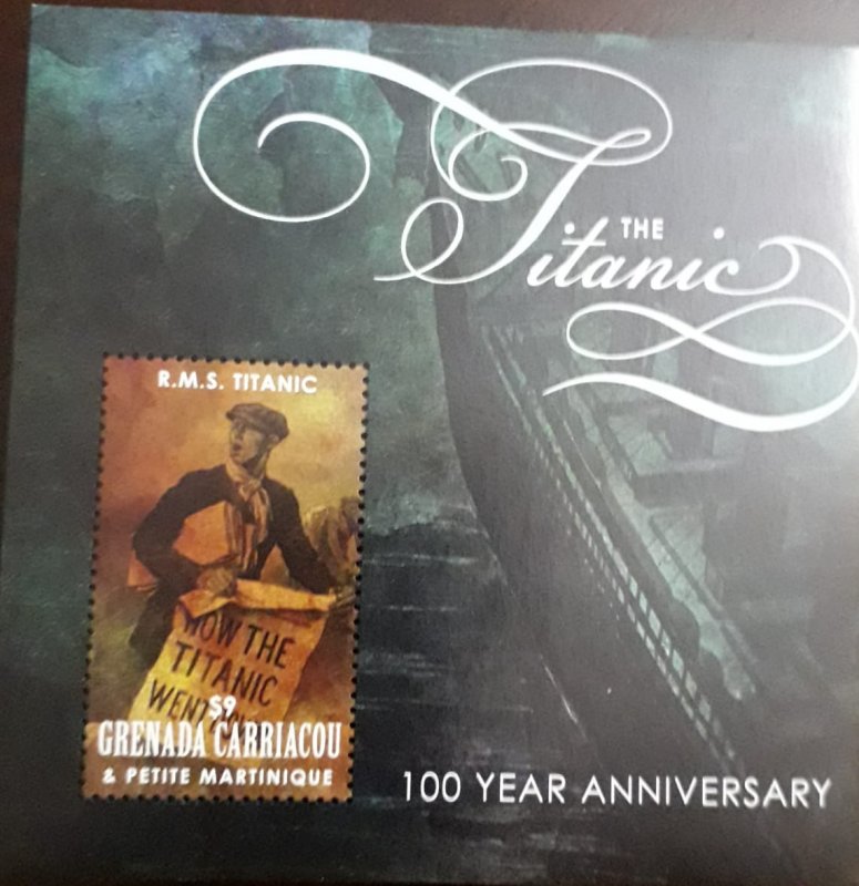 U) 2012, GRENADA, 100 ANNIVERSARY OF THE TITANIC, PERFORATED