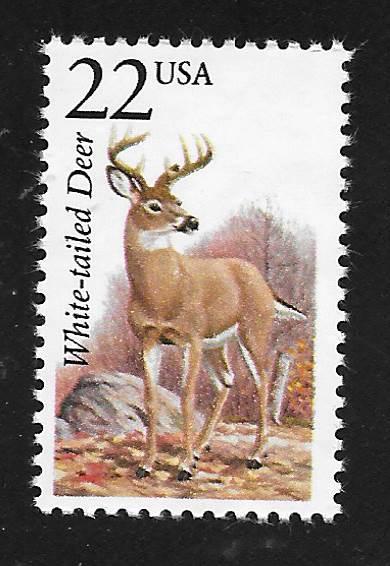 SC# 2317 - (22c) - North American Wildlife: White-tailed Deer MNH single
