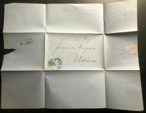 1850s Vienna Austrian Empire Vintage Letter Cover To Udine