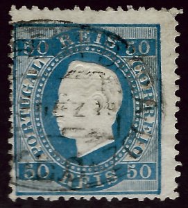 Portugal SC#43a Perf 13 1/2 Used Fine sh perf SCV$52.50...Worth a close look!!