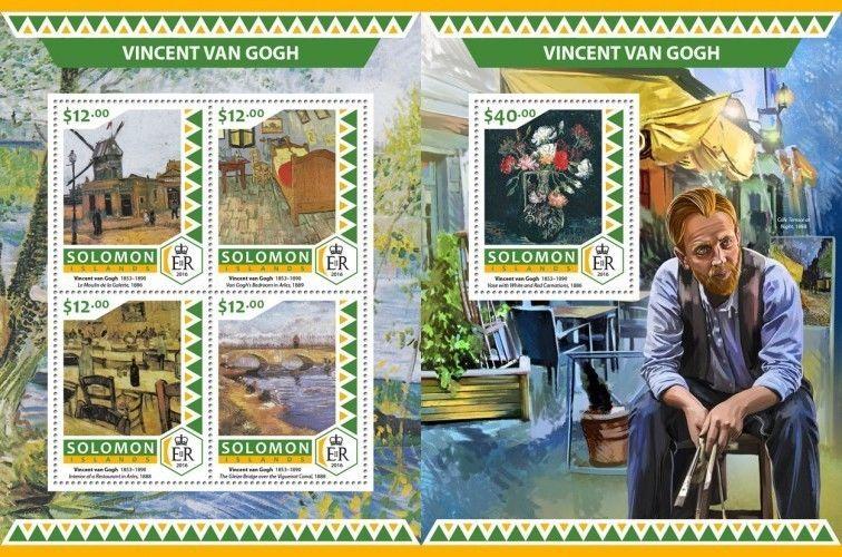 Z08 IMPERFOARTED SLM16512ab SOLOMON ISLANDS 2016 Vincent van Gogh MNH ** Postfri