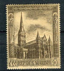 SAN MARINO; 1968 early Gothic Cathedrals issue fine Mint hinged value