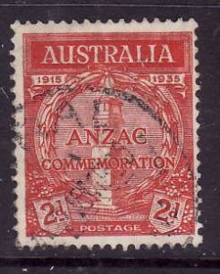 Australia-Sc#150-used 2p red -Whitehall Cenotaph-1935-