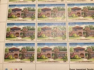 Nevis Croney’s Old Manor Hotel  MNH full Stamps Sheet folded Ref 49786