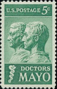 1964 5c Doctors William & Charles Mayo Scott 1251 Mint F/VF NH