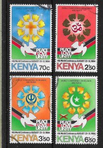 KENYA SG321/4 1984 RELIGION & PEACE CONFERENCE USED (r)