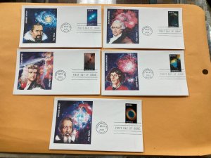 USA 2000 #3384-88 HUBBLE SPACE IMAGES SET OF FIVE FLEETWOOD FIRST DAYS  C230