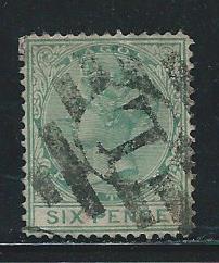 Lagos 5 1874-5 6d Victoria Used