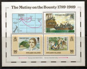 PITCAIRN ISLANDS SGMS347 1989 MUTINY ON THE BOUNTY MNH