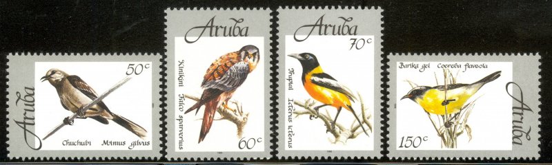 ARUBA 1998 NATIVE BIRDS Set Sc 162-165 MNH