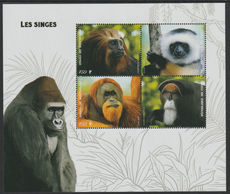 MONKEYS perf sheet containing four values mnh