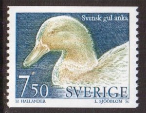 Sweden  #2060A   MNH   1995  domestic animals 7.50k  duck